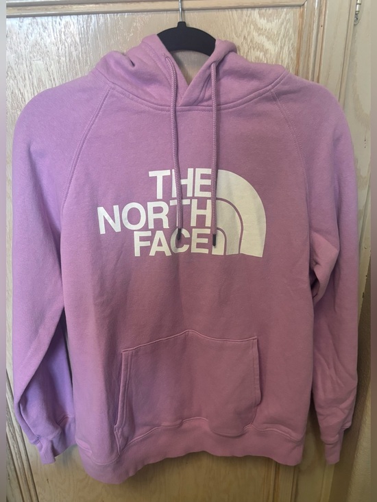 The North Face Tops - The North Face Womens Half Dome Pullover Hoodie Sweatshirt Big Logo Mauve Large